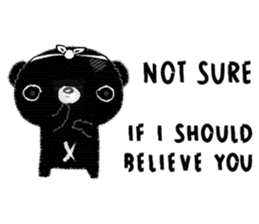 My black bear V.1 (English) sticker #10806640