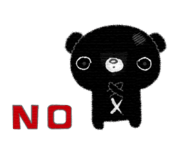 My black bear V.1 (English) sticker #10806641