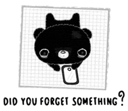 My black bear V.1 (English) sticker #10806649