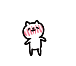 Earnestly shy cat sticker #10807179