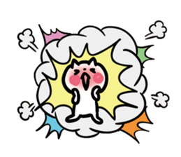 Earnestly shy cat sticker #10807190