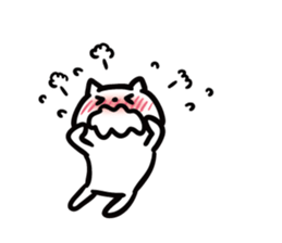 Earnestly shy cat sticker #10807203