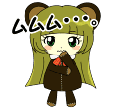 Glitter Cute Girls 4 -Teddy bear- sticker #10807626
