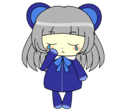 Glitter Cute Girls 4 -Teddy bear- sticker #10807633