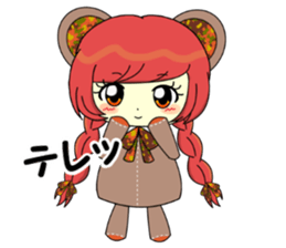 Glitter Cute Girls 4 -Teddy bear- sticker #10807641