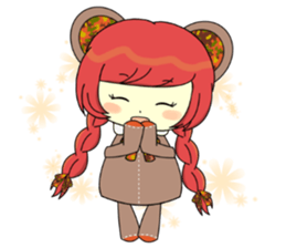 Glitter Cute Girls 4 -Teddy bear- sticker #10807644