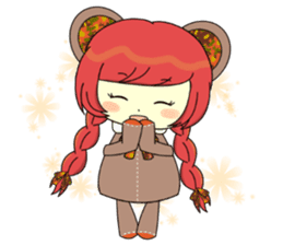Glitter Cute Girls 4 -Teddy bear- sticker #10807644