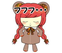 Glitter Cute Girls 4 -Teddy bear- sticker #10807645