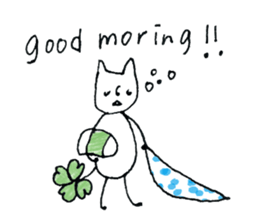 Four Leaf Clover cat sticker #10807656