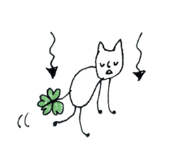 Four Leaf Clover cat sticker #10807658