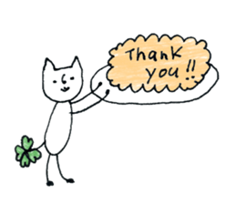 Four Leaf Clover cat sticker #10807659