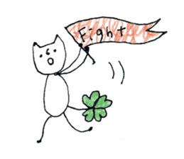 Four Leaf Clover cat sticker #10807660