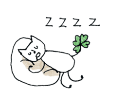 Four Leaf Clover cat sticker #10807666
