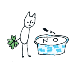 Four Leaf Clover cat sticker #10807668