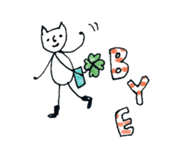 Four Leaf Clover cat sticker #10807676