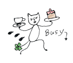 Four Leaf Clover cat sticker #10807695