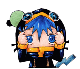 Neko in black 2 sticker #10808460