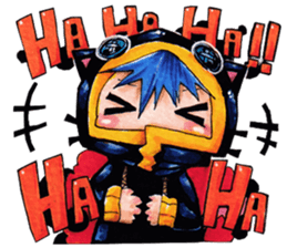 Neko in black 2 sticker #10808462