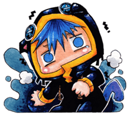 Neko in black 2 sticker #10808464