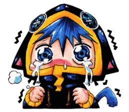 Neko in black 2 sticker #10808465