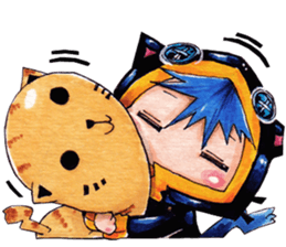 Neko in black 2 sticker #10808469