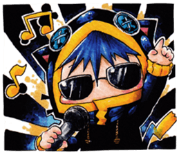 Neko in black 2 sticker #10808471