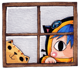 Neko in black 2 sticker #10808472