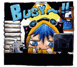 Neko in black 2 sticker #10808473