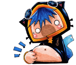 Neko in black 2 sticker #10808478