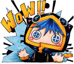 Neko in black 2 sticker #10808480