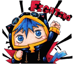 Neko in black 2 sticker #10808481