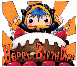 Neko in black 2 sticker #10808488