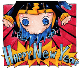 Neko in black 2 sticker #10808491