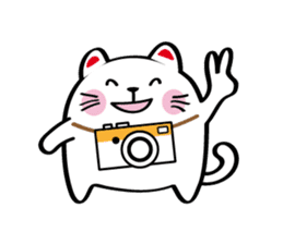 Lucky Momo The Camera Cat sticker #10809536