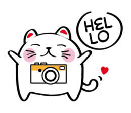 Lucky Momo The Camera Cat sticker #10809537