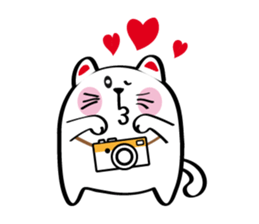 Lucky Momo The Camera Cat sticker #10809543