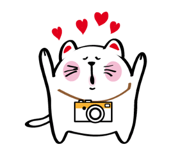 Lucky Momo The Camera Cat sticker #10809544