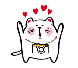Lucky Momo The Camera Cat sticker #10809544