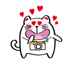 Lucky Momo The Camera Cat sticker #10809545