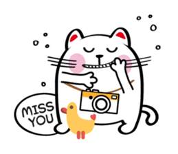 Lucky Momo The Camera Cat sticker #10809546
