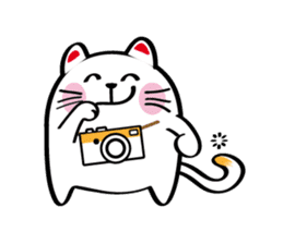 Lucky Momo The Camera Cat sticker #10809548