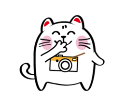 Lucky Momo The Camera Cat sticker #10809551