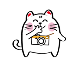 Lucky Momo The Camera Cat sticker #10809551