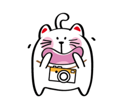 Lucky Momo The Camera Cat sticker #10809552