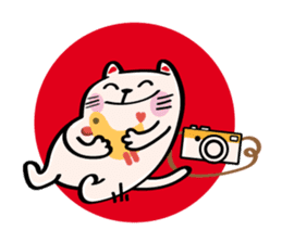 Lucky Momo The Camera Cat sticker #10809553