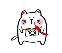 Lucky Momo The Camera Cat sticker #10809555