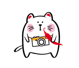 Lucky Momo The Camera Cat sticker #10809555