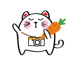 Lucky Momo The Camera Cat sticker #10809559