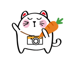 Lucky Momo The Camera Cat sticker #10809559