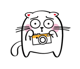 Lucky Momo The Camera Cat sticker #10809562